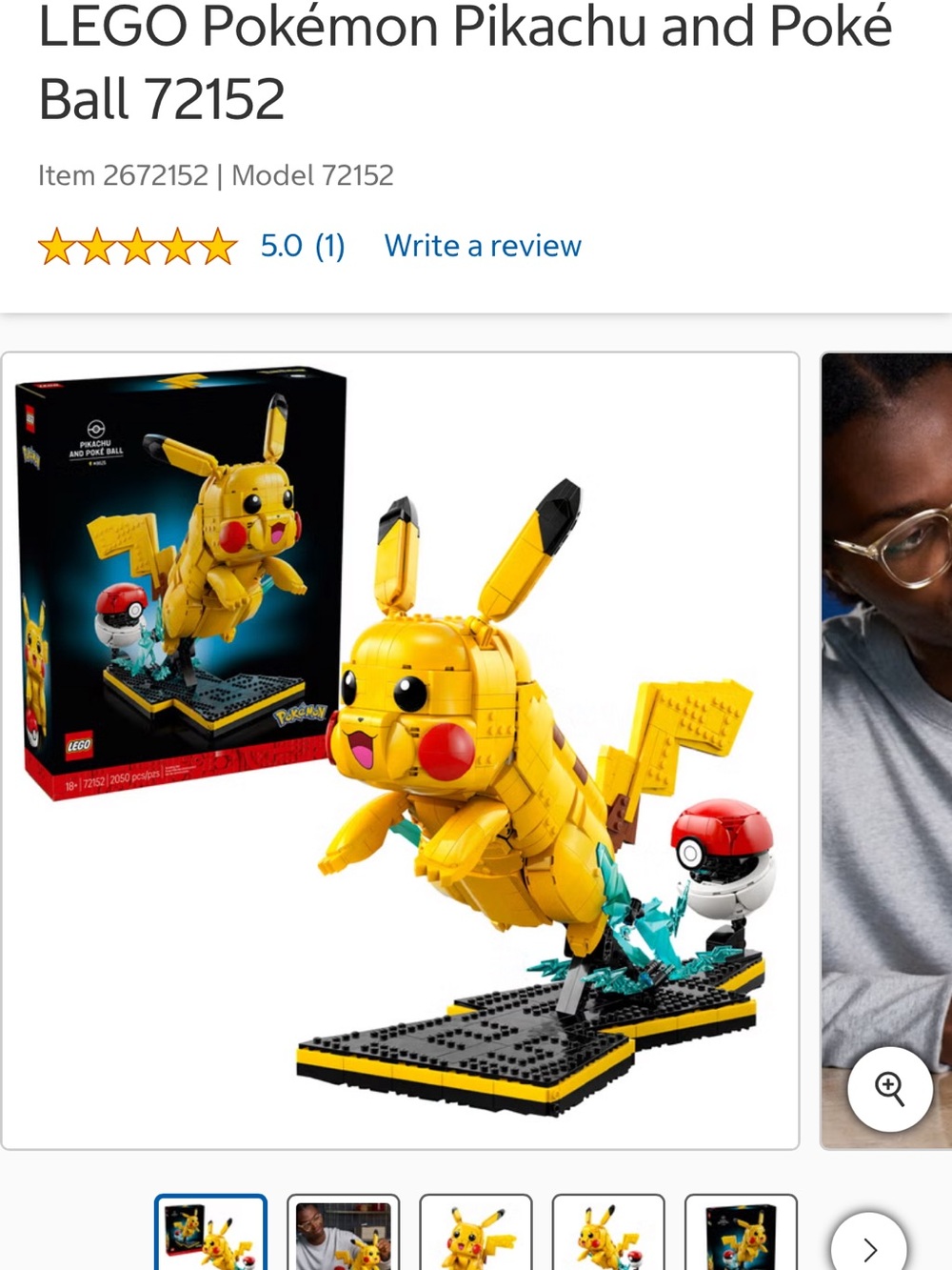 Lego Pikachu Buildable Figure with Poké Ball – Yellow, Red, Black